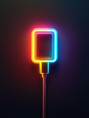 Aufkleber - charger neon icon. Elements of internet things set. Simple icon for websites, web design, mobile app, info graphics