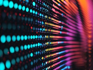 Poster - Colorful abstract background featuring vibrant dots in various hues for creative projects and digital design.