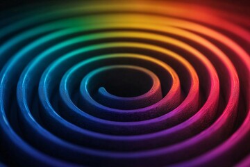 Poster - Colorful spiral patterns create a mesmerizing visual effect, perfect for backgrounds and designs.