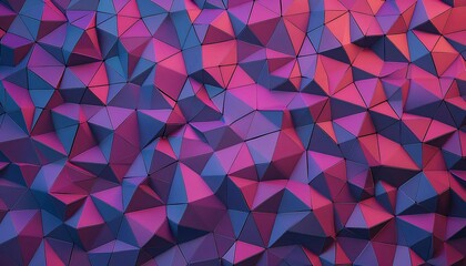 Poster - Colorful geometric pattern with sharp triangles and vivid hues creating a modern and artistic design element.
