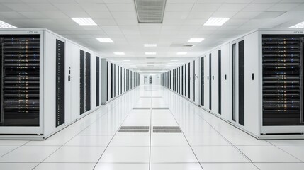 Aufkleber - Modern Data Center Server Room Corridor
