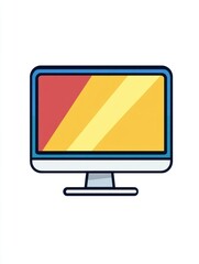 Aufkleber - Monitor pc multi color style icon. Simple thin line, outline of internet things icons for ui and ux, website or mobile application