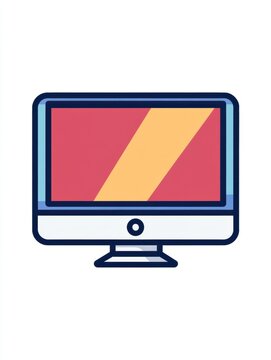 Monitor pc multi color style icon. Simple thin line, outline of internet things icons for ui and ux, website or mobile application
