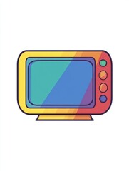 Poster - Smart tv multi color style icon. Simple thin line, outline of internet things icons for ui and ux, website or mobile application
