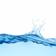Fototapete - Water splash realistic illustration of 3d water wave with blue clear transparent effect