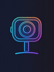 Aufkleber - Webcam multi color style icon. Simple thin line, outline of internet things icons for ui and ux, website or mobile application