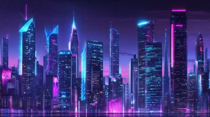Poster - Smart city concept. IoT(Internet of Things).