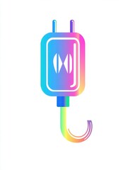 Poster - Charger multi color style icon. Simple thin line, outline of internet things icons for ui and ux, website or mobile application