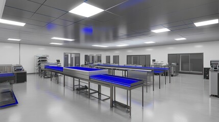 Poster - Modern Clean Room Conveyor Belt System Design
