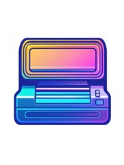 Poster - Printer multi color style icon. Simple thin line, outline of internet things icons for ui and ux, website or mobile application