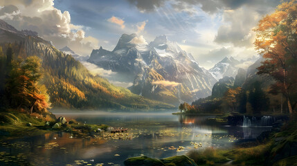 Canvas Print - Breathtaking vistas of nature's landscapes, where every scene is a masterpiece of creation