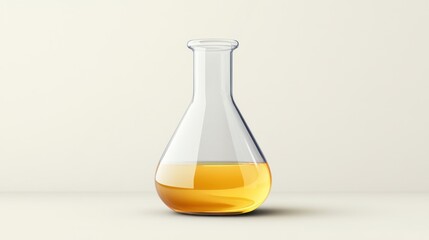 Poster - A Glass Flask Contains Amber Liquid Sample
