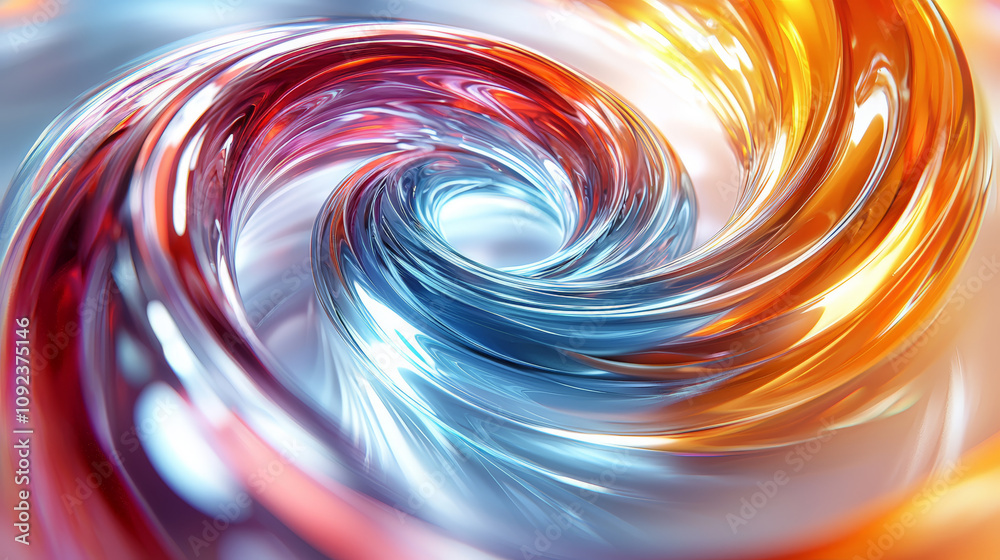 Dynamic swirling patterns of colorful light trails create mesmerizing ...