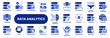 © Timurock - Set of vector solid icons related to data analytics and statistics, big data technology, ai and machine learning. Symbols for website or app ui, logo design, illustration