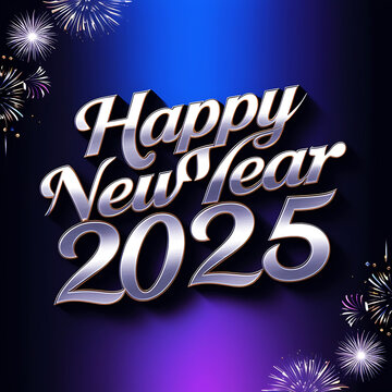 2025 Happy new year. Festive design for Christmas background.
