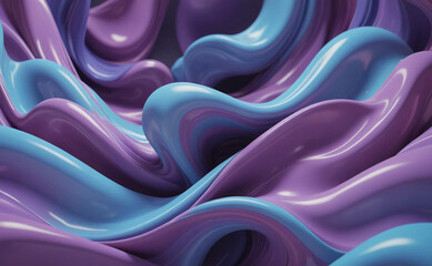 Fototapete - purple and blue wave. the purple is on the left and the blue is on the right