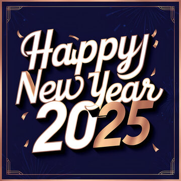 2025 Happy new year. Festive design for Christmas background.
