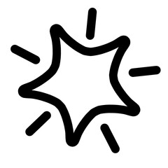 Wall Mural - hand drawn star on transparent background