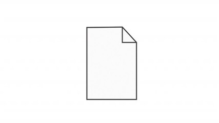 Aufkleber - Animated paper stack icon in y2k style with glitch effect. Alpha channel