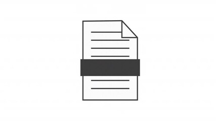 Aufkleber - Animated document icon in y2k style with glitch effect. Alpha channel