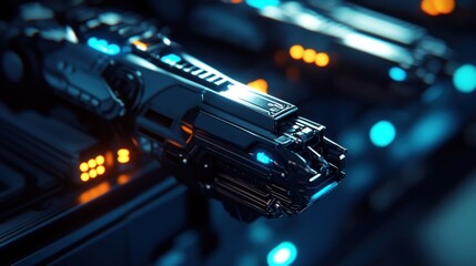 Poster - Futuristic Robotic Arm Closeup Detailed Design