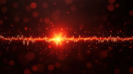 Aufkleber - Dynamic sound waves visualization abstract art digital creation dark background artistic concept