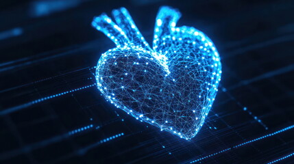 Aufkleber - Digital heart visualization technology graphic design virtual environment abstract concept