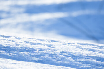 Wall Mural - Snow crust surface, natural winter background photo