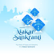 © BappiDeb - Happy Makar Sankranti Festival Background Design Template Illustration