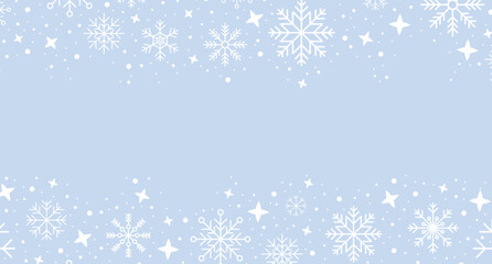 Wall Mural - abstract snowflake border. snowflakes pattern. snowfall repeat backdrop. winter holidays theme. back
