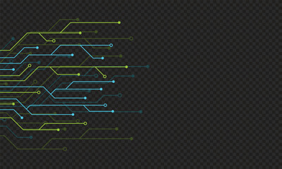 Leinwandbilder - Circuit board technology banner. Circuit board background. Futuristic circuit board banner. Vector illustration
