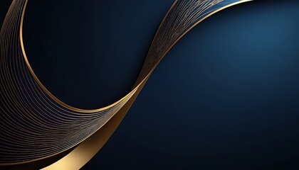 Wall Mural - abstract blue and gold curve background gold, wave, curve, effect, luxury, abstract, 2