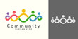 © BARRAN - Five People logo design. Concept of Teamwork and Great work with infinite design vector illustration