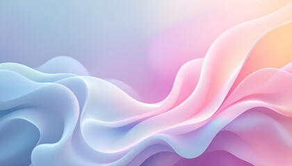 Aufkleber - Abstract background with smooth, flowing lines in iridescent blue and pink hues. A colorful, flowing wave of water with a pink and blue hue. Vibrant and mesmerizing iridescent fluid shape 