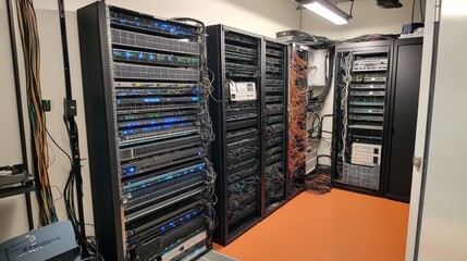 Poster - Server Room Network Equipment Data Center Technology