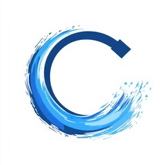 Poster - Abstract blue swirl design representing fluidity and creativity.