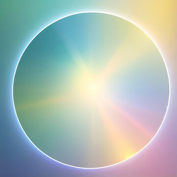 Hyber realistic photo of A holographic pastel-colored gradient sphere in green, and yellow,abstract, illustration, vector, modern,