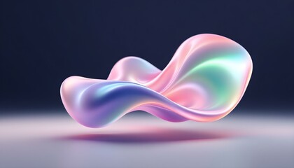 Aufkleber - Abstract colorful gradient design on black background, fluid iridescent holographic curved wave in motion wallpaper. Abstract fluid iridescent holographic curved wave in motion colorful gradient 