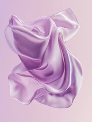 Wall Mural - Stylized Pink Fabric with Soft Waves