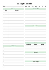  Versatile Generic Planning Pages and Planner Sheets Design Template for daily, weekly, and monthly organization for organizing daily routines and personal goals