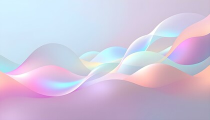 Aufkleber - Abstract fluid iridescent holographic bright neon curved wave in motion colorful background 3d render. Blurred multicolors gradient abstract background for website landing page template design
