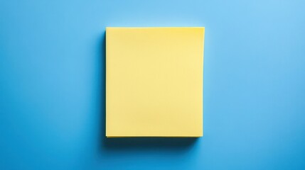 Poster - A yellow square placed on a blue background, creating a minimalistic visual contrast.