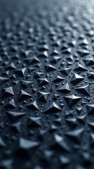Poster - Detailed view of a textured surface made of small triangular facets, adding depth and complexity to the design