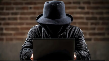 Aufkleber - Cyber crime investigation urban setting digital security closed environment dark mood threat awareness