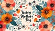 © Pat J. - Simple vector art of a blooming flower, 'Happy Mother's Day' text in refined script