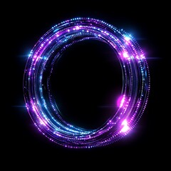 Poster - bright and colorful abstract loop with glowing lights and particles perfect for backgrounds, digital