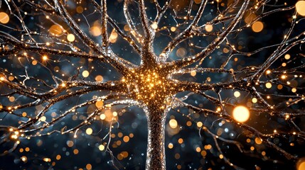 Poster - Dazzling Burst of Sparkling Lights   Vibrant Glowing Explosion of Shimmering Illumination
