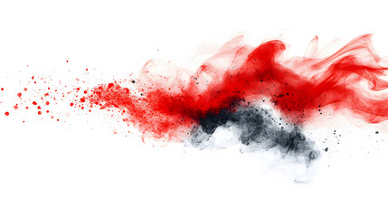 Aufkleber - Dynamic red and black smoke art abstract visuals digital art studio setting creative concept