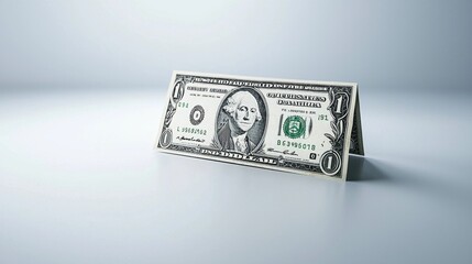Poster - Dollar Bill on Gray Studio Background Representing Finance Economy and Wealth