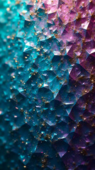 Poster - The textured surface features colorful triangular and polygon facets, creating a captivating visual effect